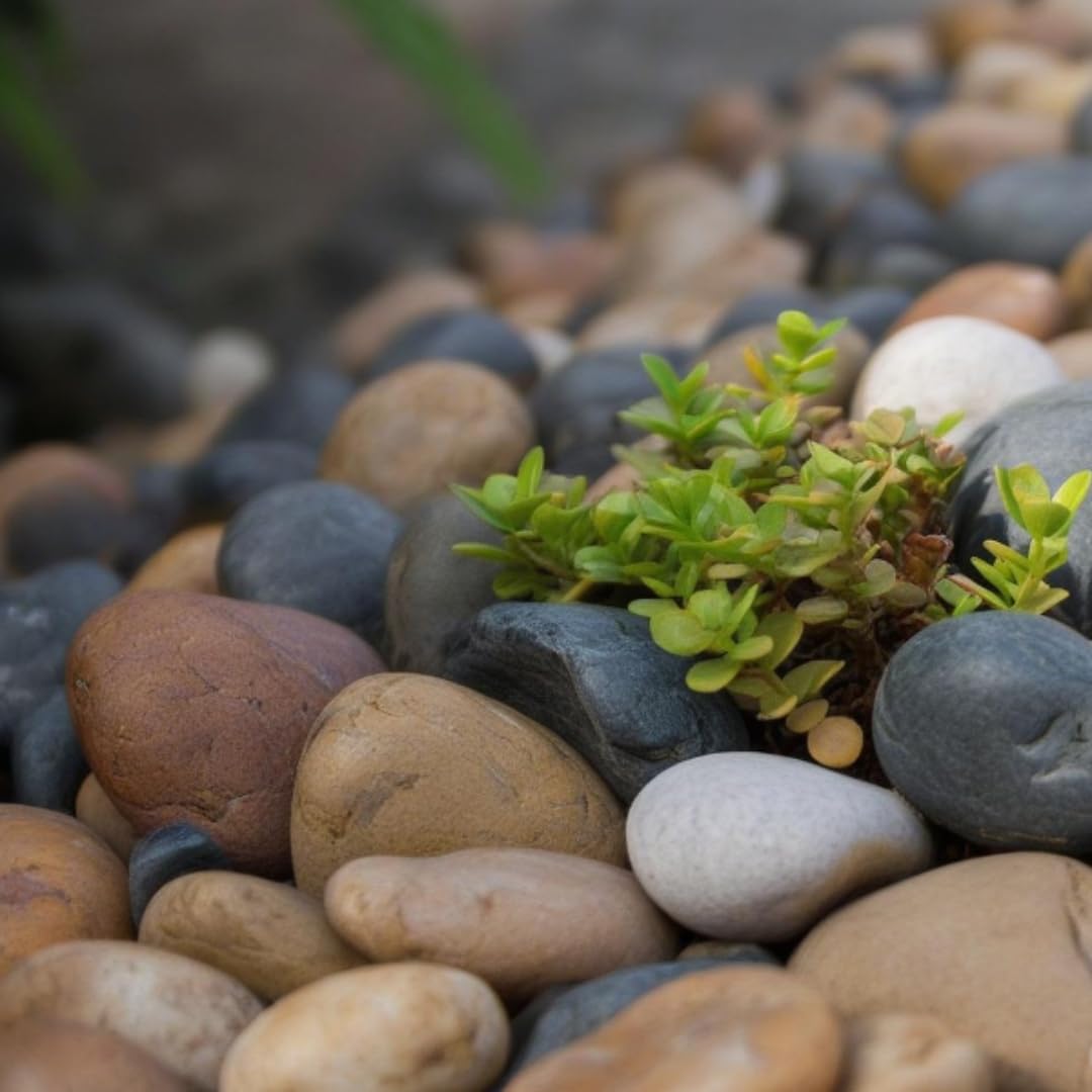 Handpicked Mexican Beach Pebbles 20 lb|Natural Unpolished Stones Perfect for Landscaping, Garden, Pathways, Crafts, Outdoor Décor|Decorative Rocks from Baja Peninsula.