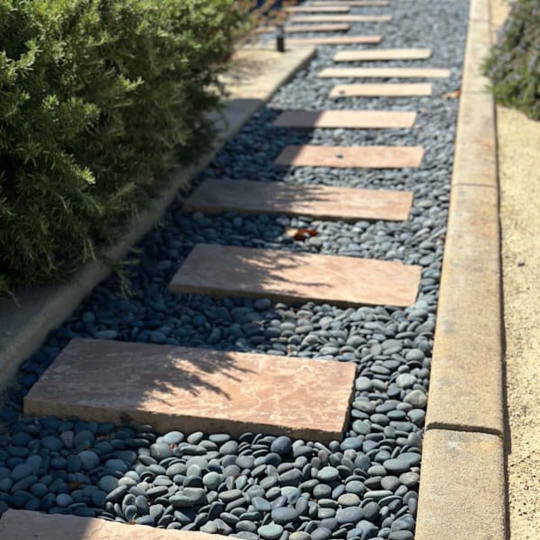 Handpicked Mexican Beach Pebbles 20 lb|Natural Unpolished Stones Perfect for Landscaping, Garden, Pathways, Crafts, Outdoor Décor|Decorative Rocks from Baja Peninsula.