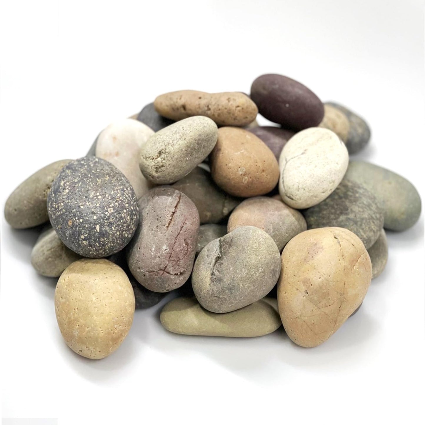 Handpicked Mexican Beach Pebbles 20 lb|Natural Unpolished Stones Perfect for Landscaping, Garden, Pathways, Crafts, Outdoor Décor|Decorative Rocks from Baja Peninsula.