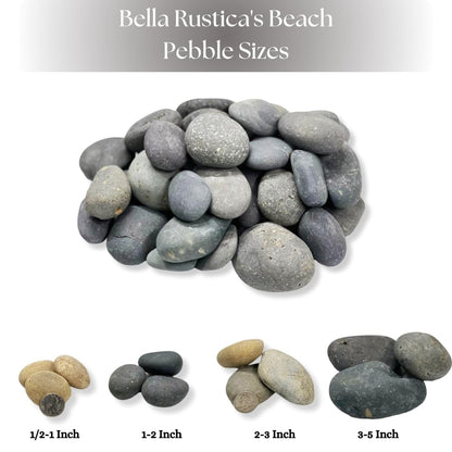 Handpicked Mexican Beach Pebbles 20 lb|Natural Unpolished Stones Perfect for Landscaping, Garden, Pathways, Crafts, Outdoor Décor|Decorative Rocks from Baja Peninsula.