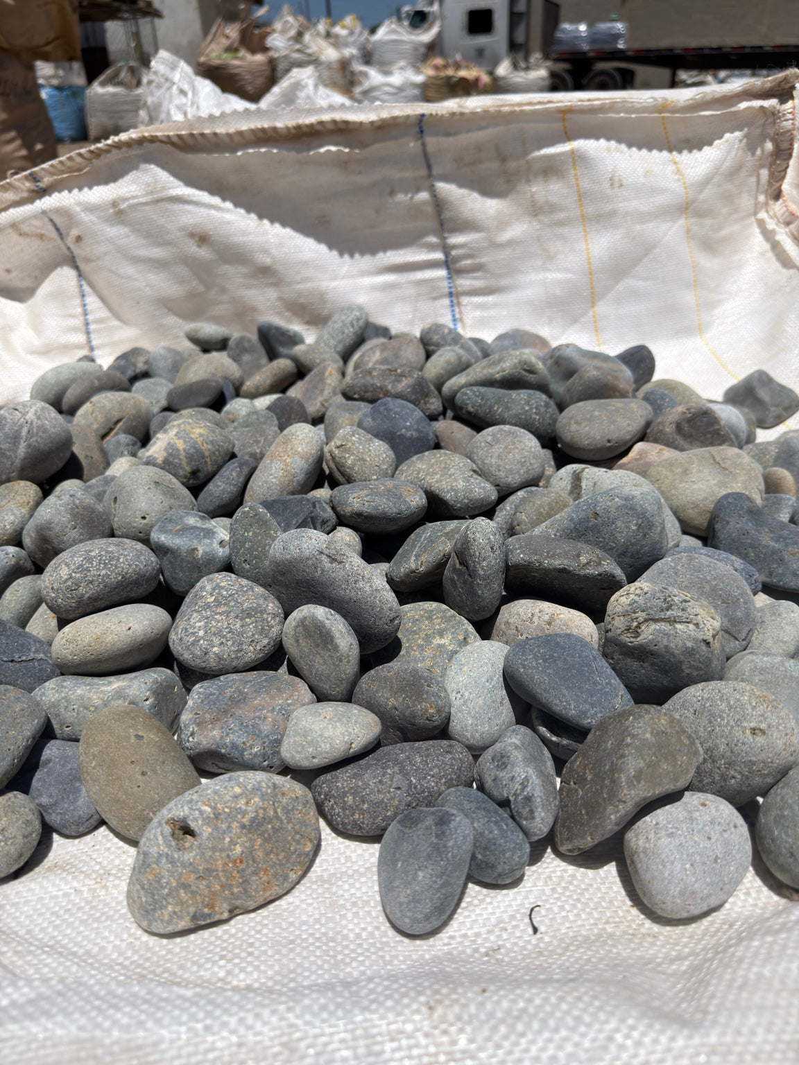 Black Mexican beach pebbles 1 to 2 inch — Pacific Pebble