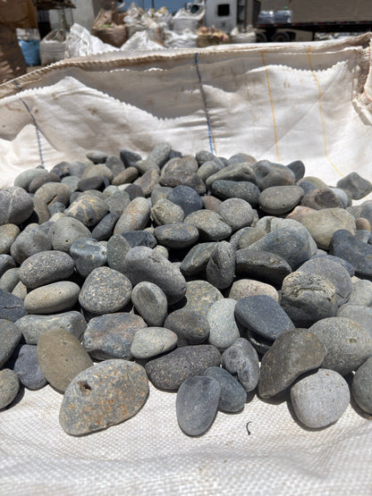 Black Mexican beach pebbles 1 to 2 inch — Pacific Pebble