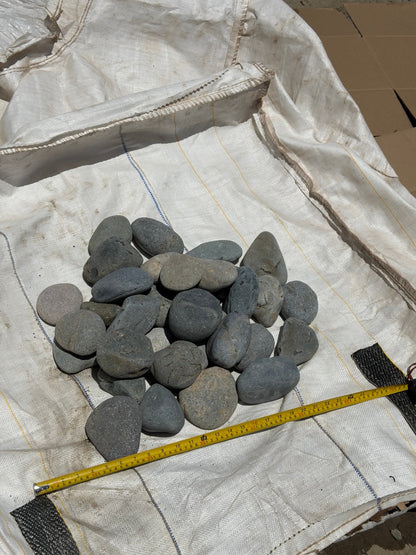 Black Mexican beach pebbles 2 to 3 inch — Pacific Pebble