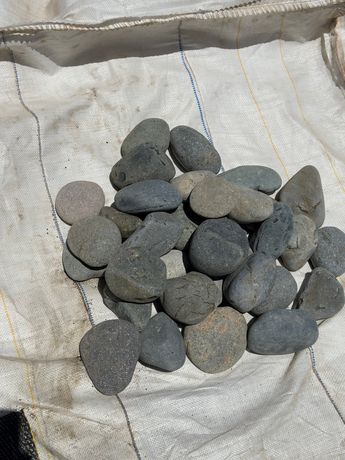 Black Mexican beach pebbles 2 to 3 inch — Pacific Pebble