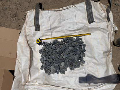 Black Mexican beach pebbles half to 1 inch — Pacific Pebble
