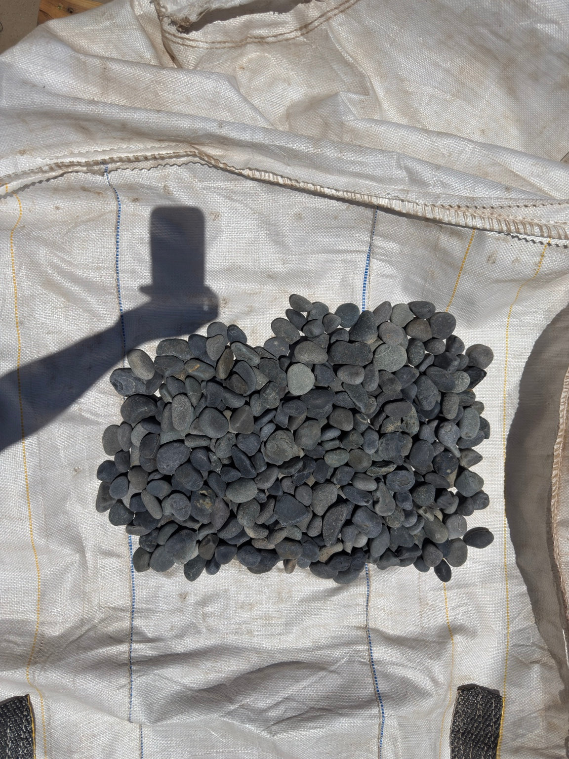 Black Mexican beach pebbles half to 1 inch — Pacific Pebble