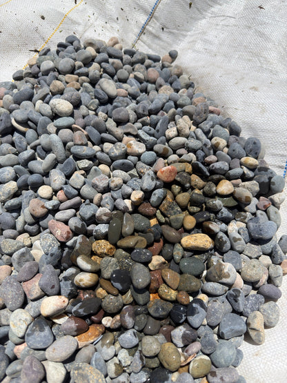 Mixed Mexican beach pebbles 3/8 inch — Pacific Pebble